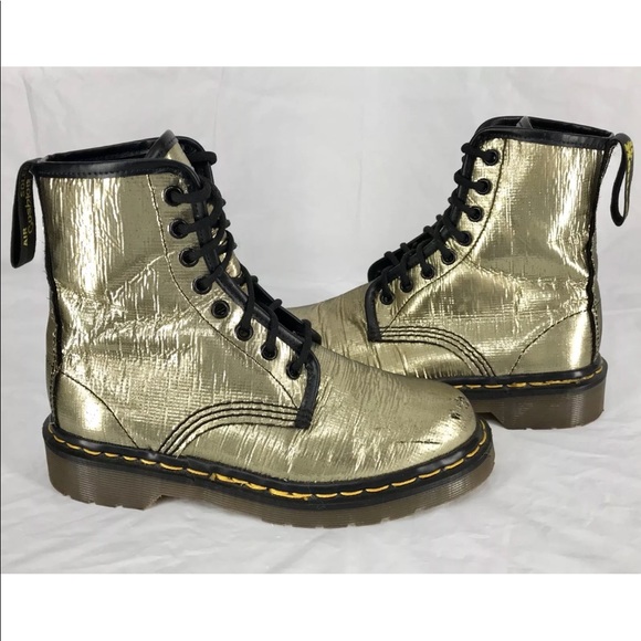 dr martens gold boots